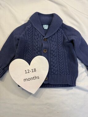 GAP - Medium weight Blue Cable Knit Kids Sweater